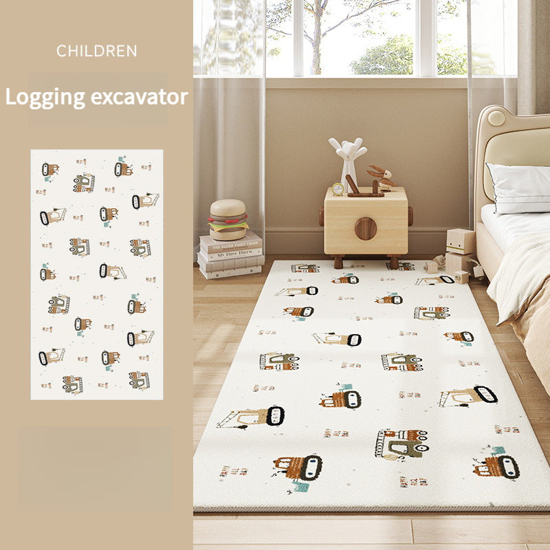 Kids Cartoon Bedside Rug – Thick, Anti-Slip, Cozy