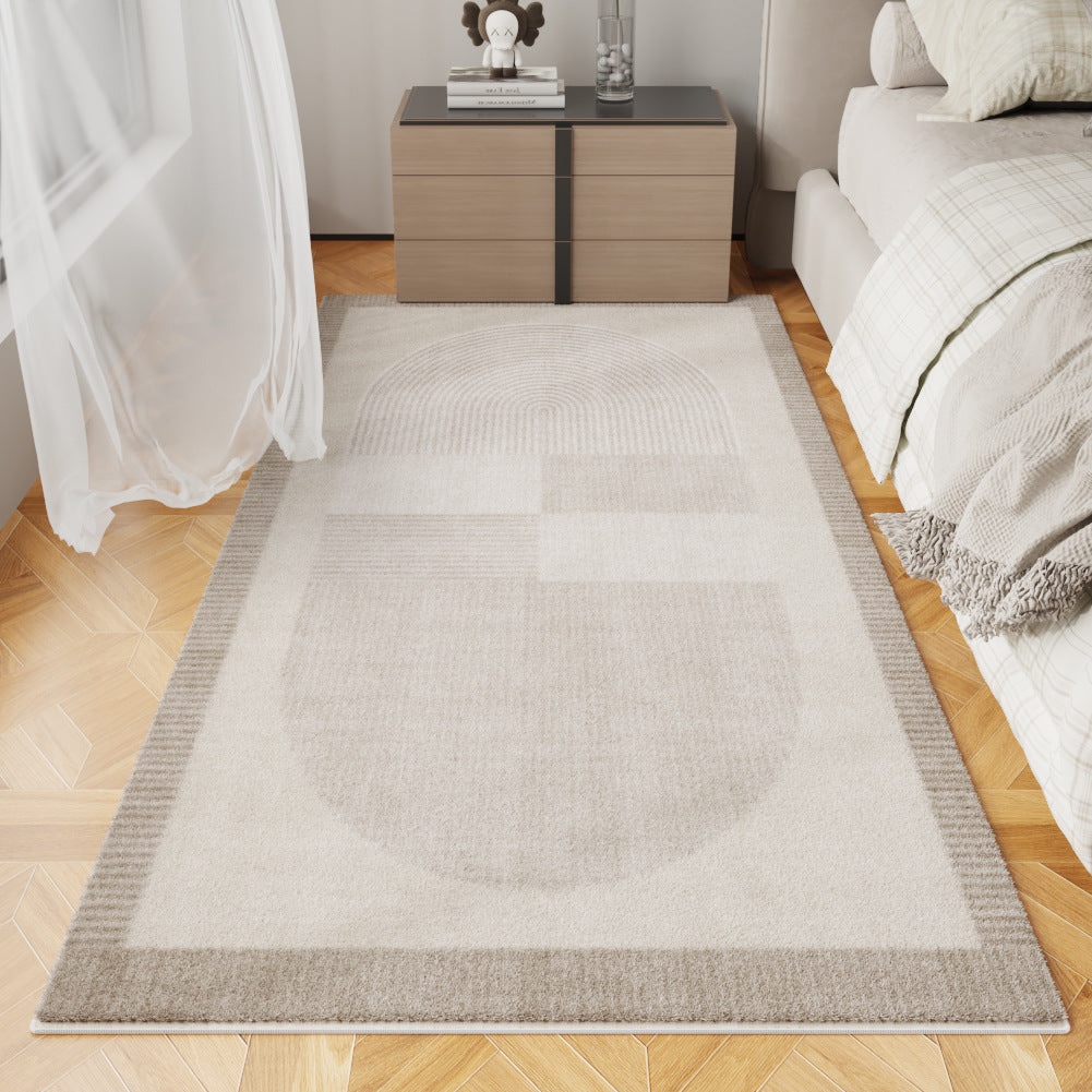 Cream Bedroom Bedside Rug – Luxe Vintage French Style Mat