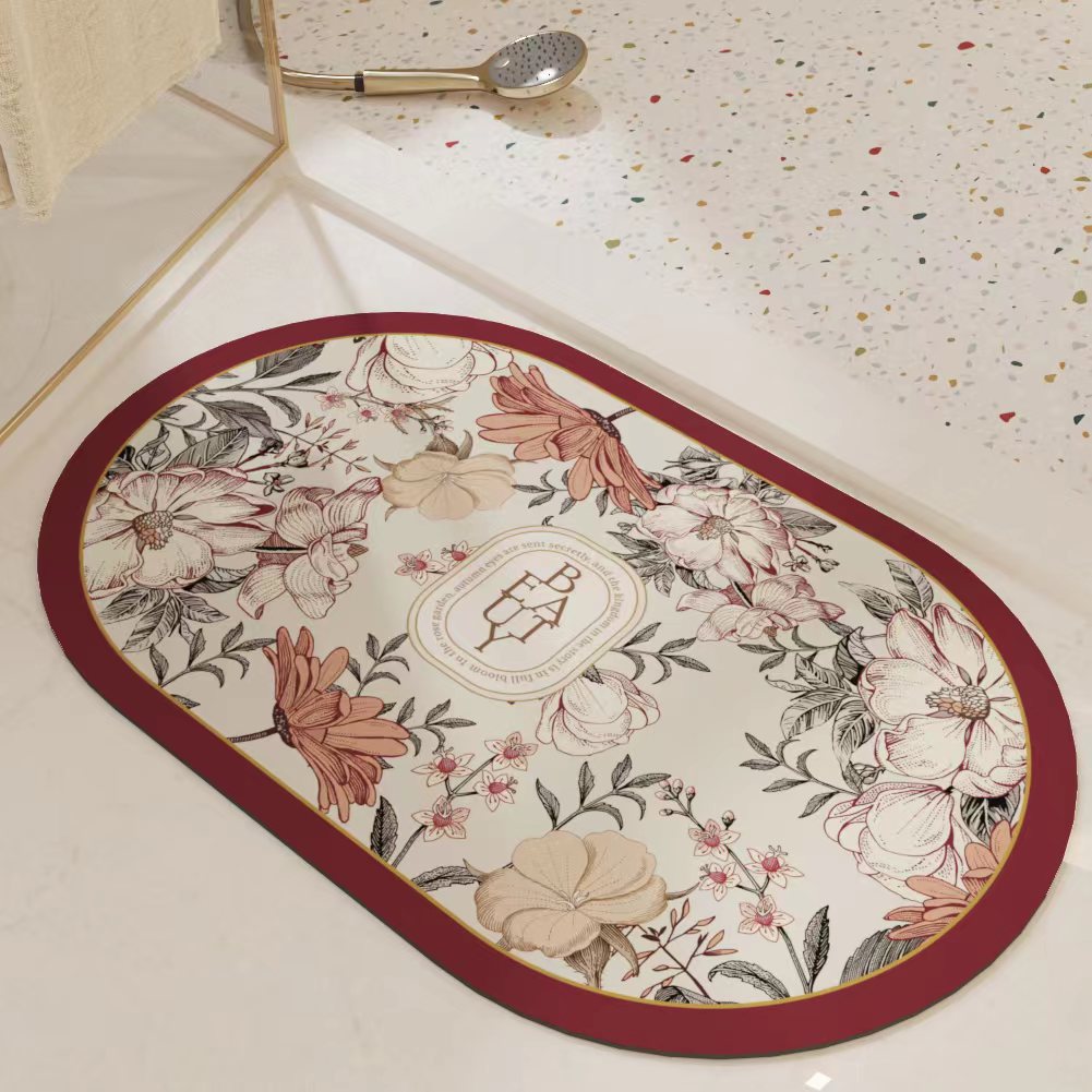 New Fresh-Style Thickened Absorbent Bathroom Mat – Quick-Dry & Non-Slip