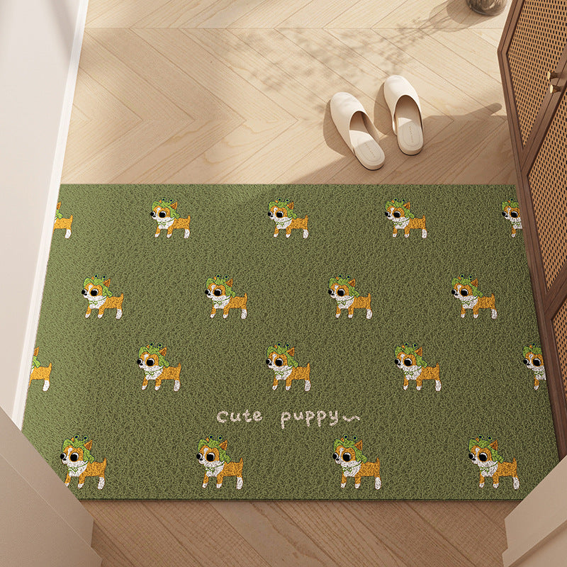 Cartoon PVC Entryway Doormat – Durable, Wash-Free, Cuttable, Non-Slip Indoor Rug