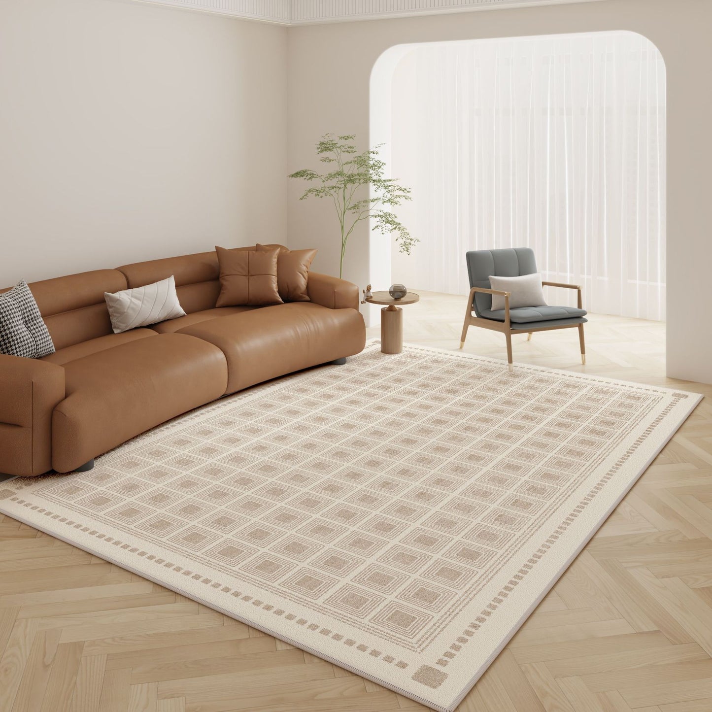 Modern Minimalist Rug – Waterproof, Luxe, Full Coverage Rug