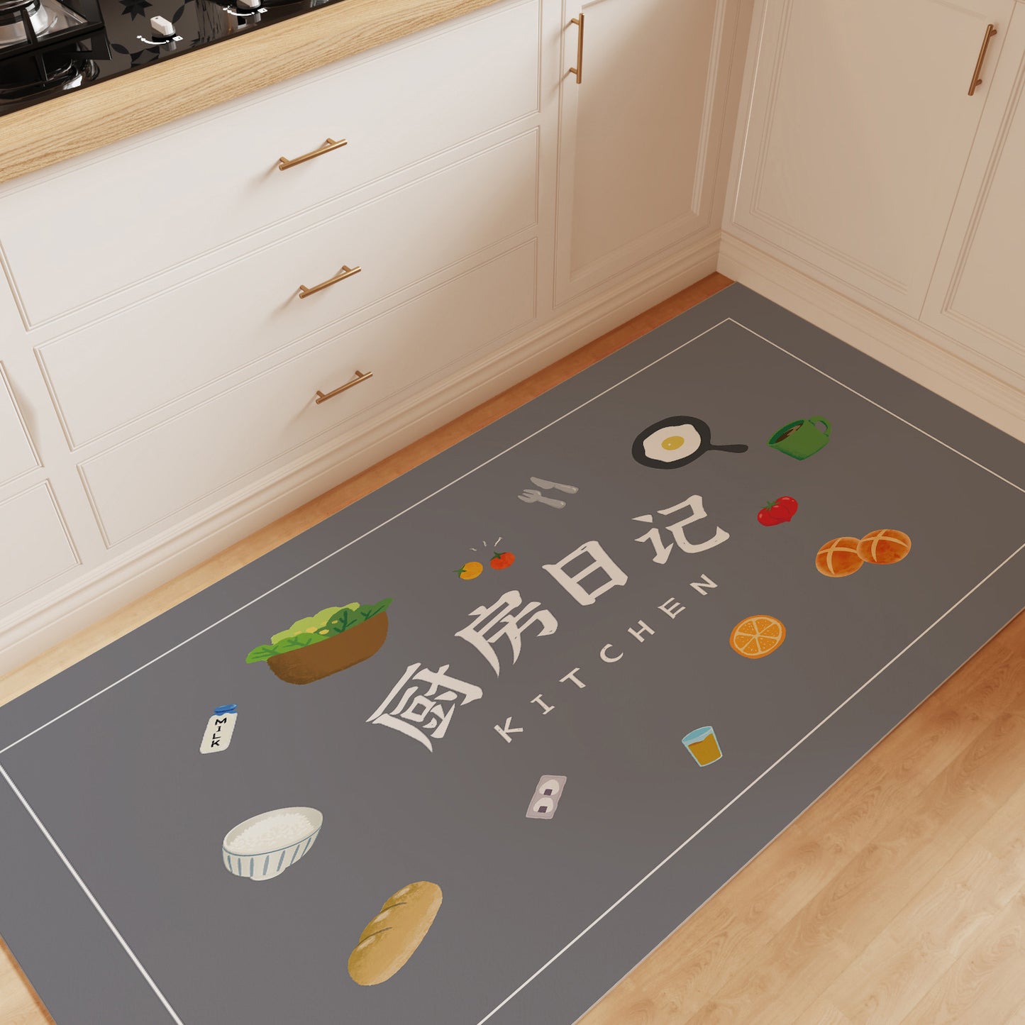 Waterproof & Non-Slip PVC Kitchen Floor Mat – Full Coverage, Easy to Clean