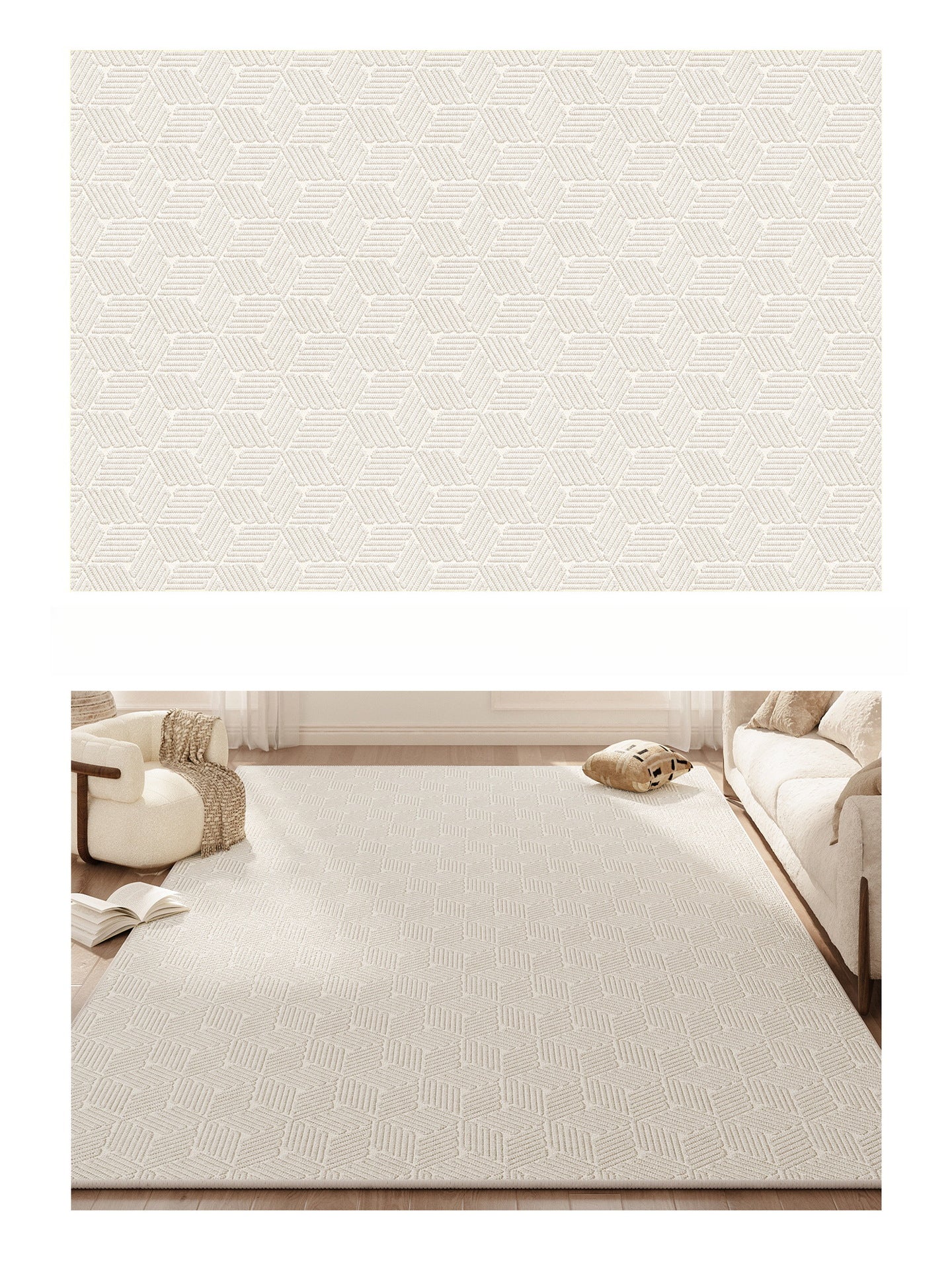 Luxury Solid Color Rug – Modern Living Room & Tea Table Carpet