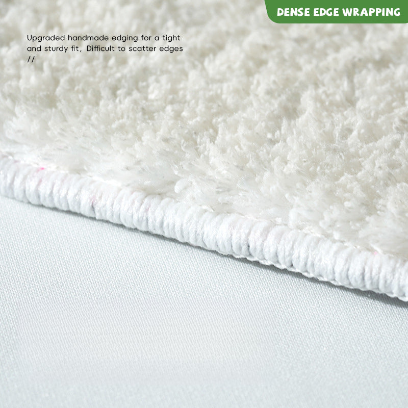 Cartoon Plush Bedside Rug – Soft & Non-Slip Kids’ Room Carpet