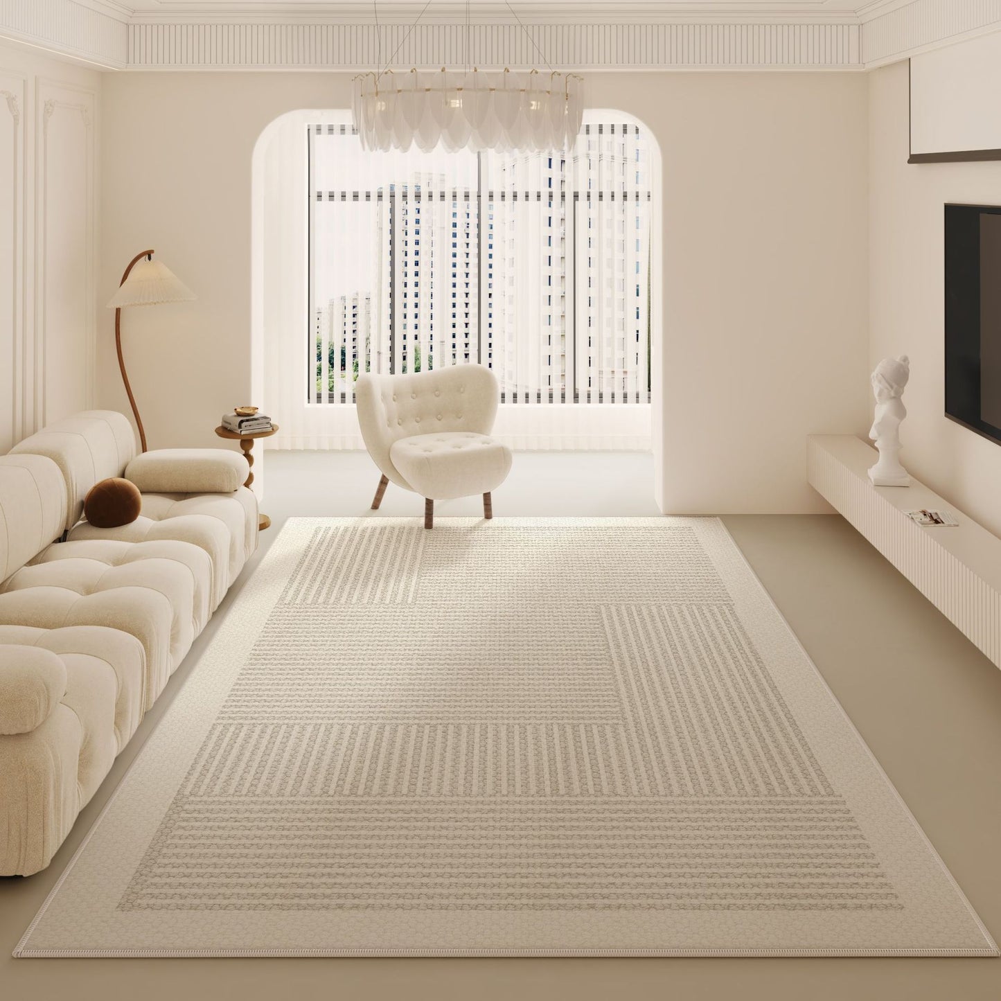 Luxe Cream Rug – Anti-Slip, Modern Minimalist