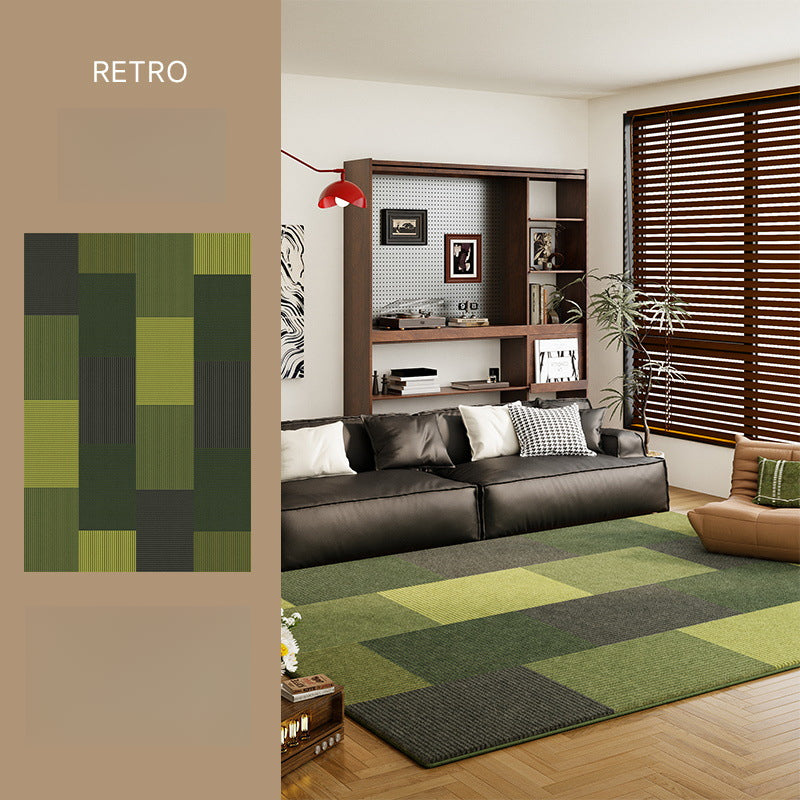 2025 New Green Faux Cashmere Rug – Easy-Care, Stain-Resistant