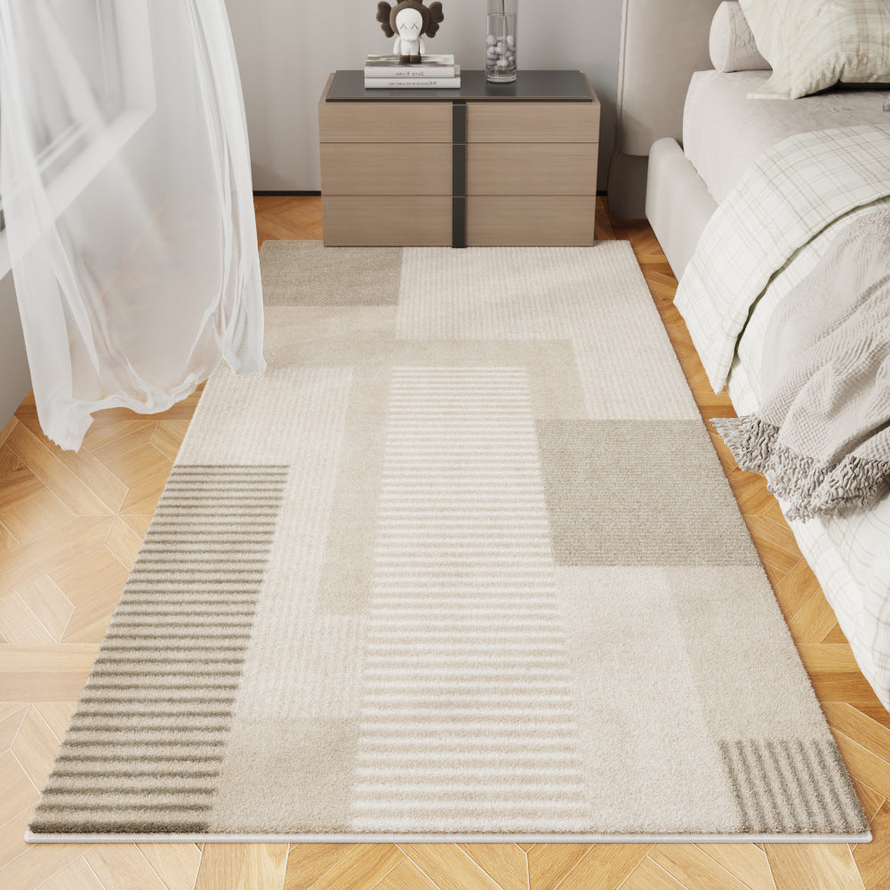 Cream Bedroom Bedside Rug – Luxe Vintage French Style Mat