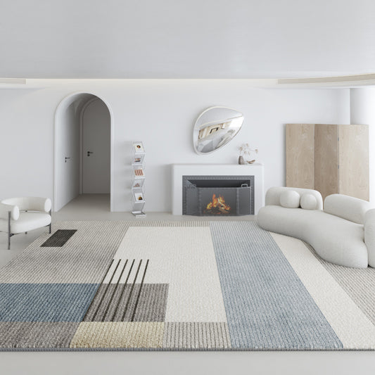 Plush Modern Area Rug – Non-Slip Carpet for Living Room & Bedroom
