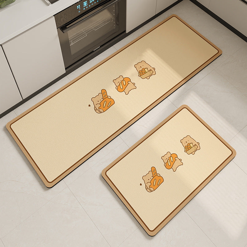 Cartoon Diatomite Kitchen Mat – Anti-Slip, Absorbent