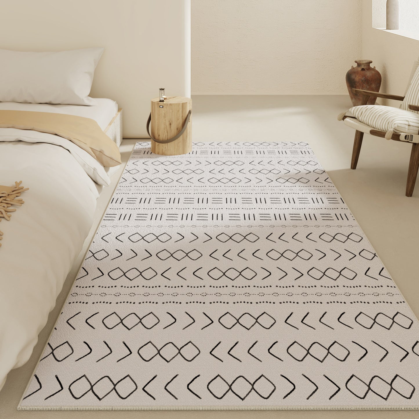 Moroccan Style Area Rug – Boho Chic Carpet for Living Room & Bedroom