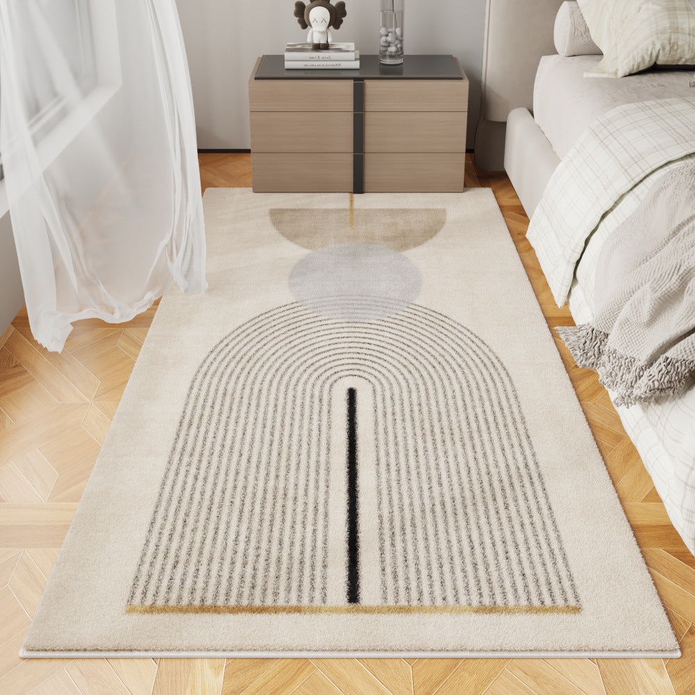 Cream Bedroom Bedside Rug – Luxe Vintage French Style Mat