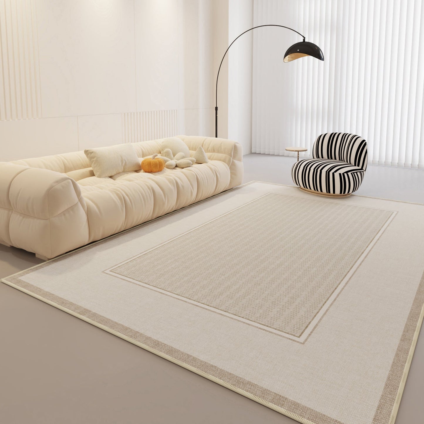 High-End Cream Rug – French-Inspired Luxury Carpet for Living Room
