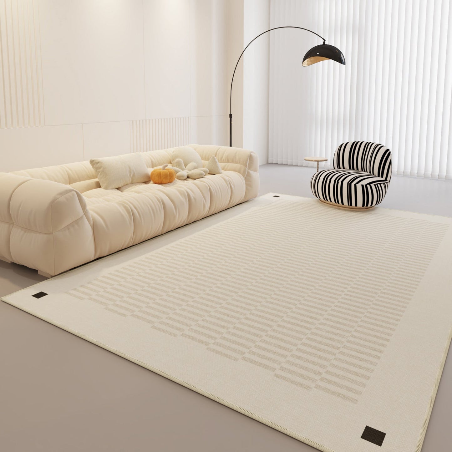 High-End Cream Rug – French-Inspired Luxury Carpet for Living Room
