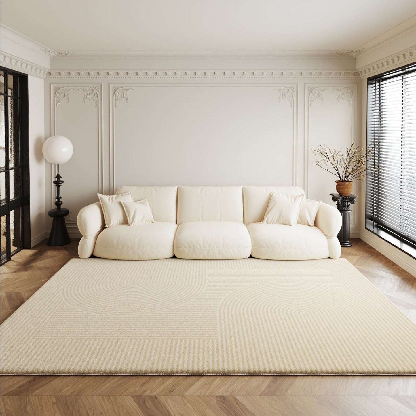 French-Style Cream Carpet – Soft Faux Cashmere Rug 2025