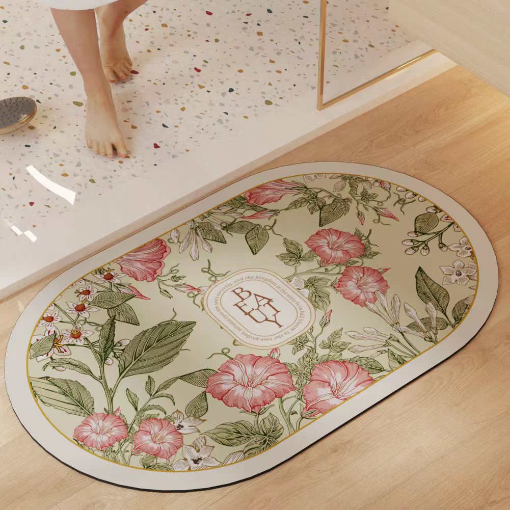 New Fresh-Style Thickened Absorbent Bathroom Mat – Quick-Dry & Non-Slip
