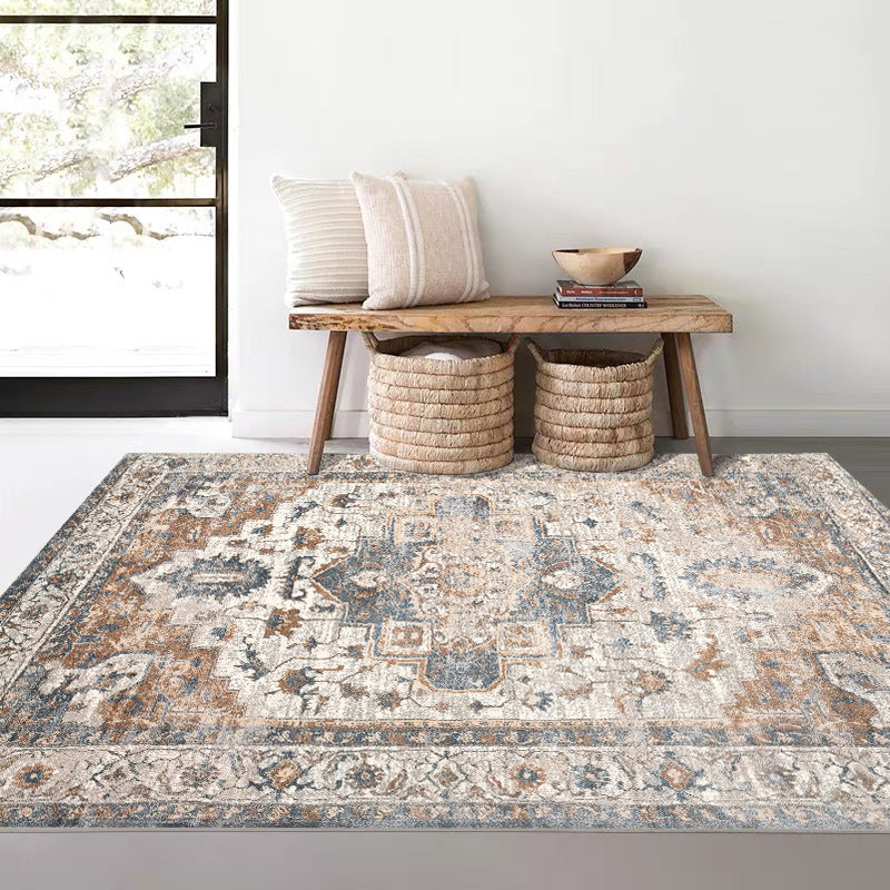 Vintage Boho Rug – Soft Faux Wool American Country Carpet