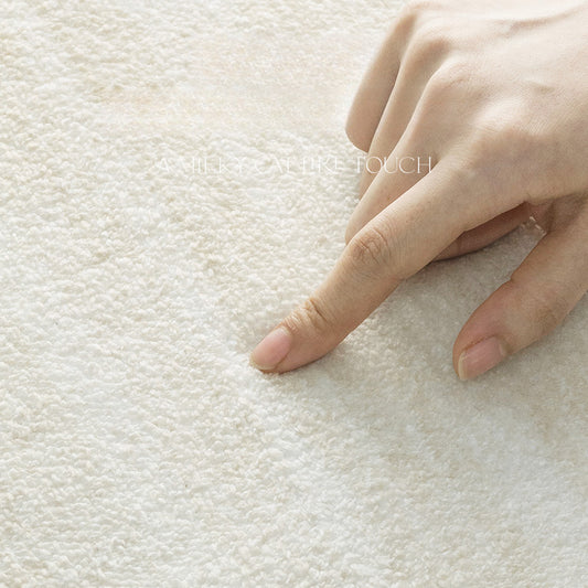 Thickened Faux Wool Living Room Rug – Simple Home Bedroom Carpet