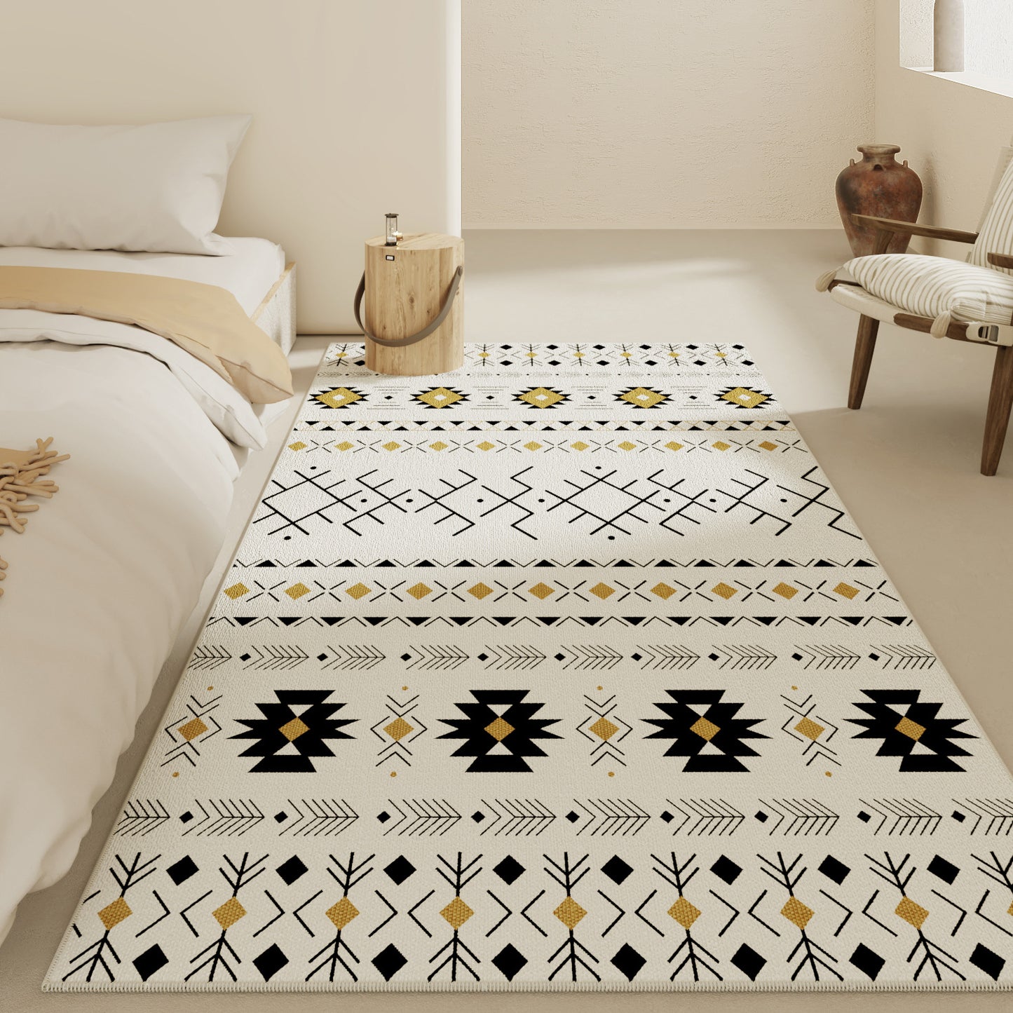Moroccan Style Area Rug – Boho Chic Carpet for Living Room & Bedroom