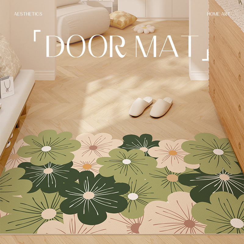 Fresh Leather Entryway Mat – Noise-Reducing, Washable, Customizable Door Mat