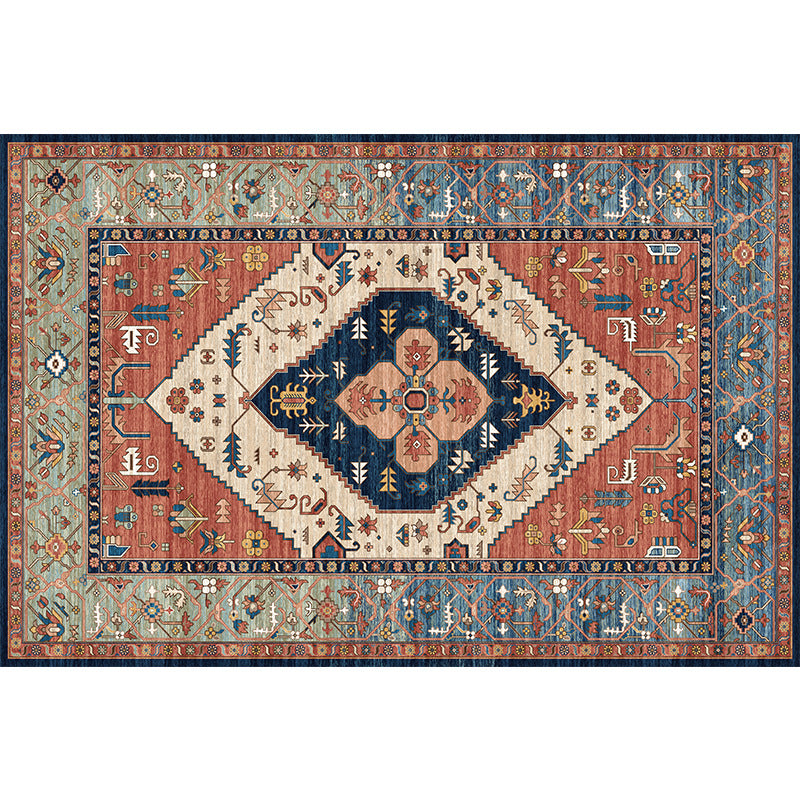 Turkish Persian-Style Rug – Vintage Non-Slip Carpet for Living Room & Bedroom