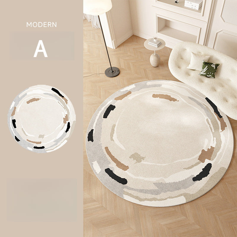 Round Bedroom Rug – Waterproof, Stain-Resistant, Easy-to-Clean Thickened Floor Mat