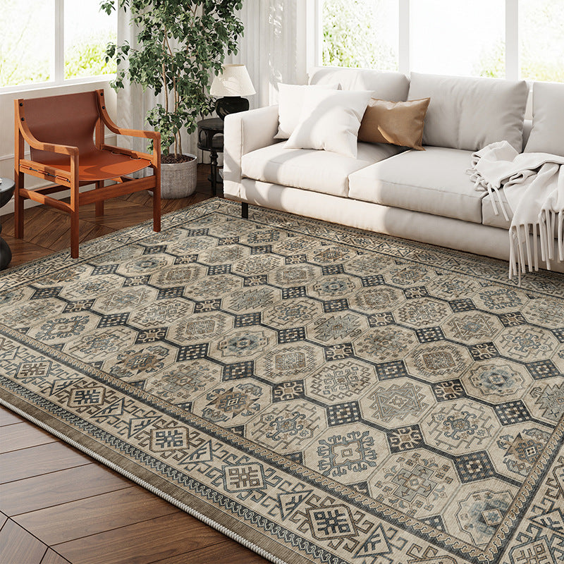 Washable Retro Rug – Faux Cashmere, Vintage Style