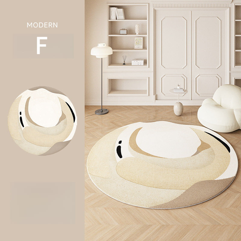Round Bedroom Rug – Waterproof, Stain-Resistant, Easy-to-Clean Thickened Floor Mat