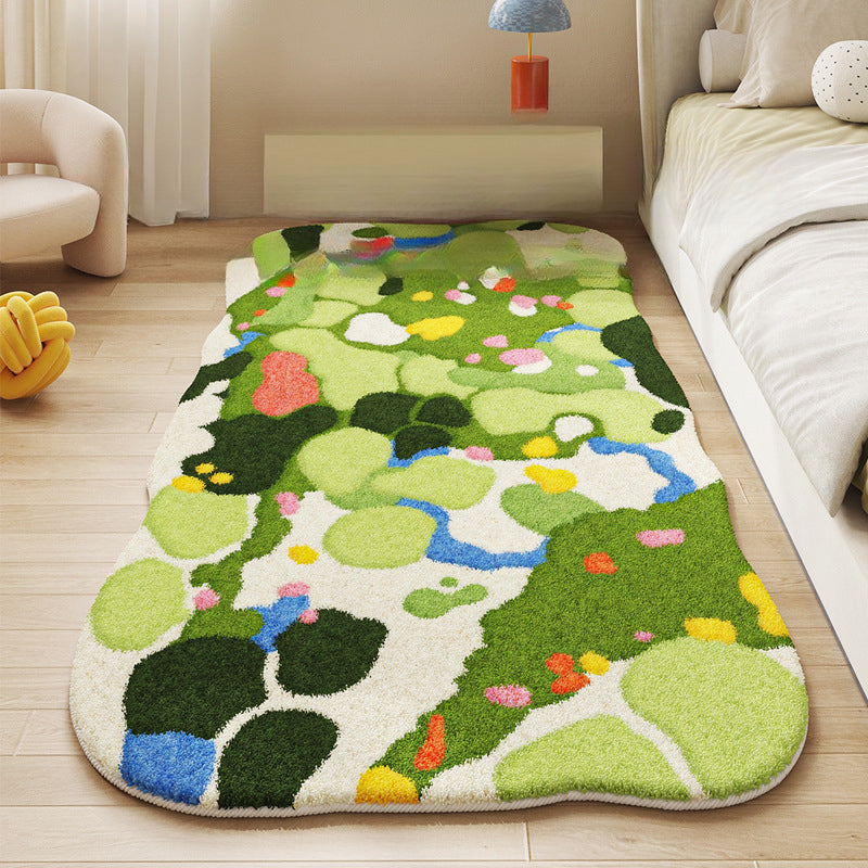 Moss-Inspired Rug – Unique Shape, Plush, Stain-Resistant