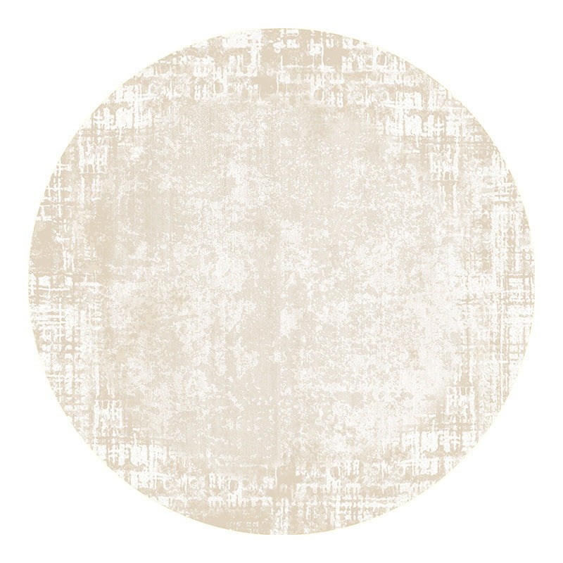 Round Faux Cashmere Rug – Soft, Non-Slip Carpet for Living Room, Office & Bedroom