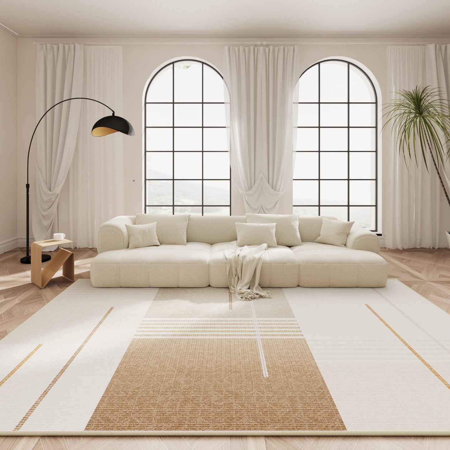 Luxe Solid Color Rug – Stain-Resistant, Anti-Slip, Multi-Functional