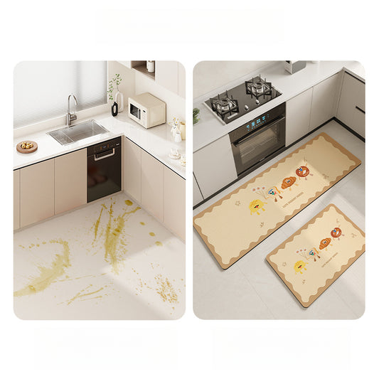 Cartoon Diatomite Kitchen Mat – Anti-Slip, Absorbent