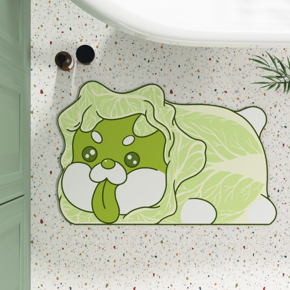 Technology Fabric Soft Bath Mat – Cartoon Non-Slip Bathroom Rug