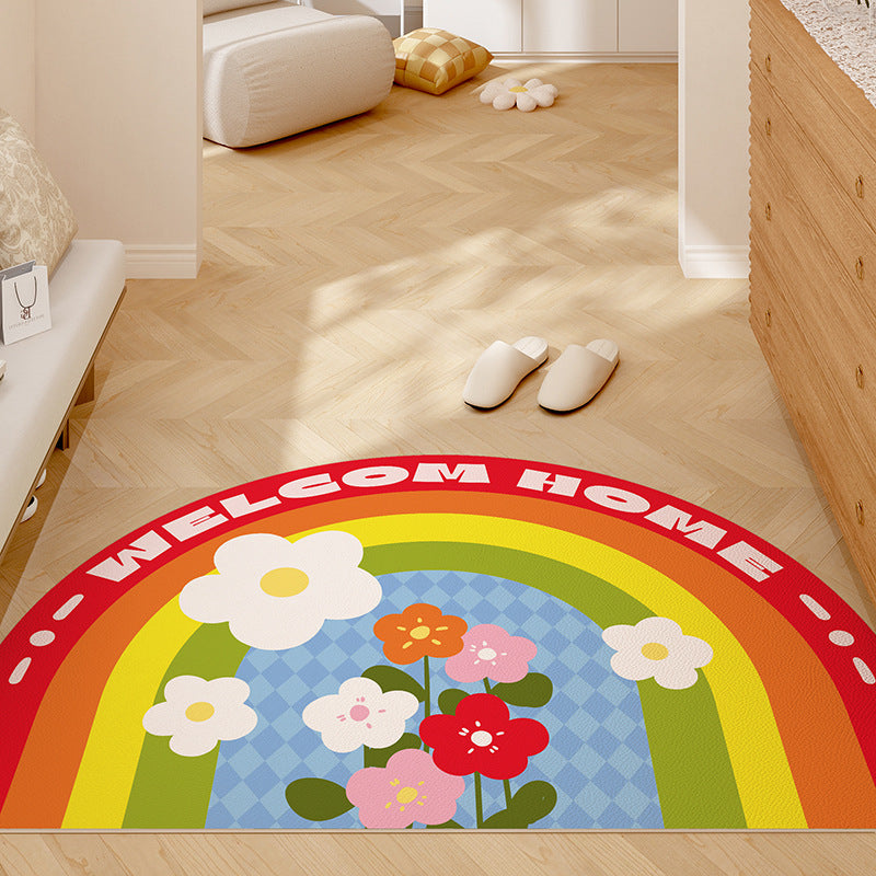 Fresh Leather Entryway Mat – Noise-Reducing, Washable, Customizable Door Mat