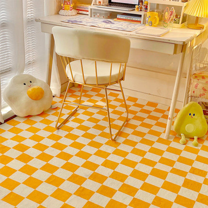 Checkerboard Lambswool Rug – Soft & Non-Slip Living Room Carpet