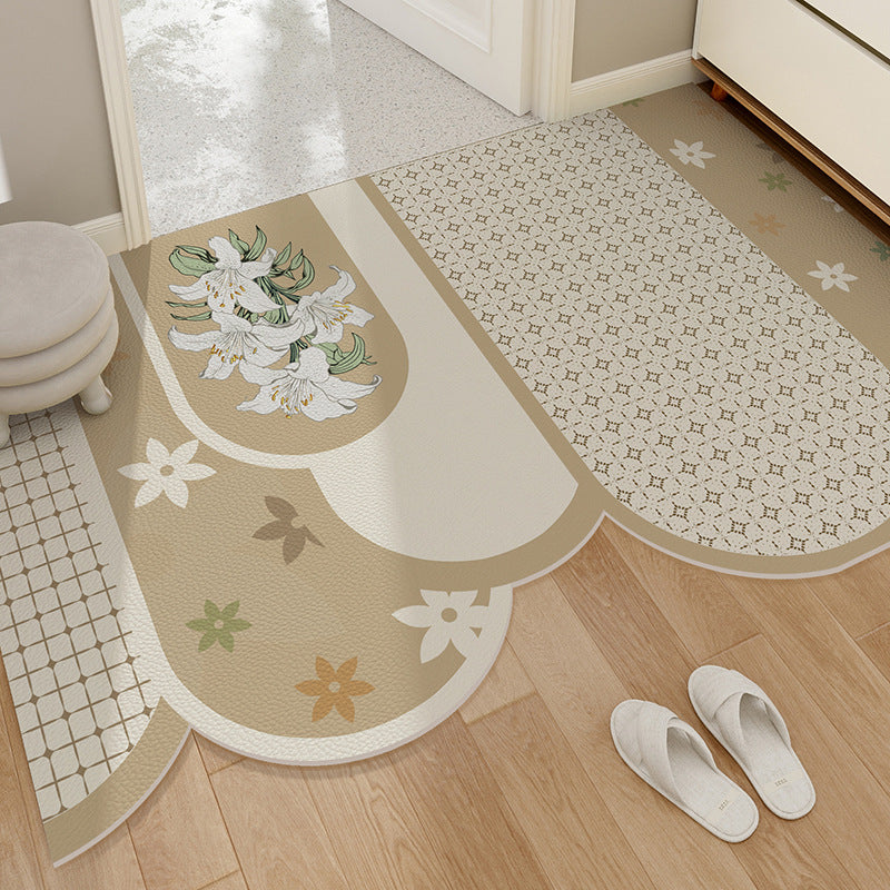 Fresh Leather Entryway Mat – Noise-Reducing, Washable, Customizable Door Mat