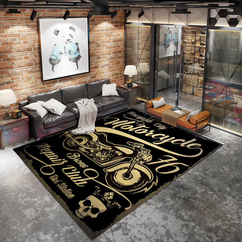 Industrial Style Rug – Vintage American Living Room & Garage Carpet