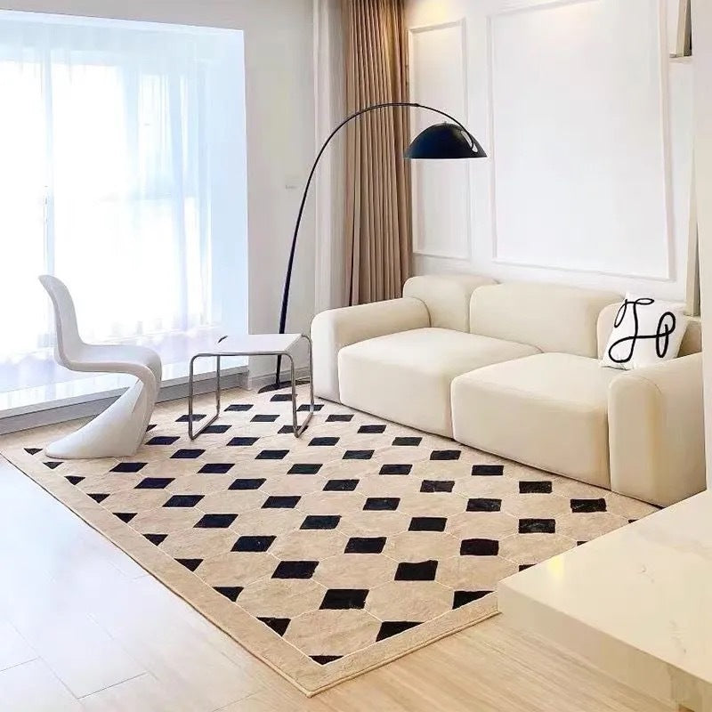 French Retro & Japanese Wabi-Sabi Rug – Nordic Luxury Lambswool Carpet