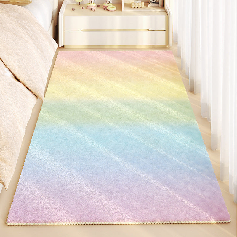 Cartoon Plush Bedside Rug – Soft & Non-Slip Kids’ Room Carpet