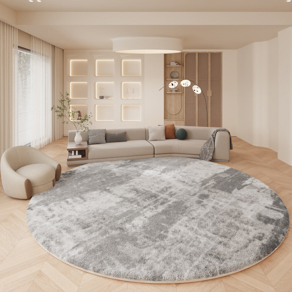 Modern Round Rug – Minimalist Nordic Design for Living Rooms