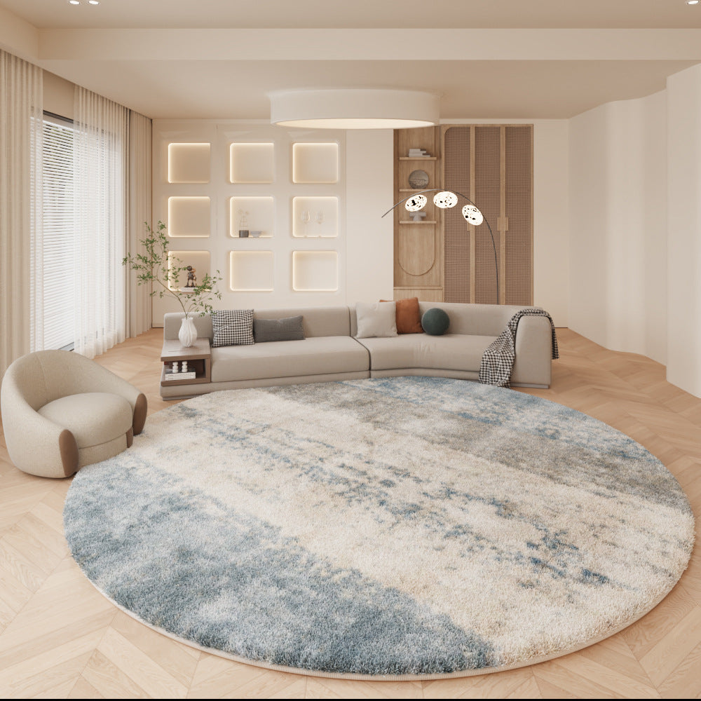 Modern Round Rug – Minimalist Nordic Design for Living Rooms