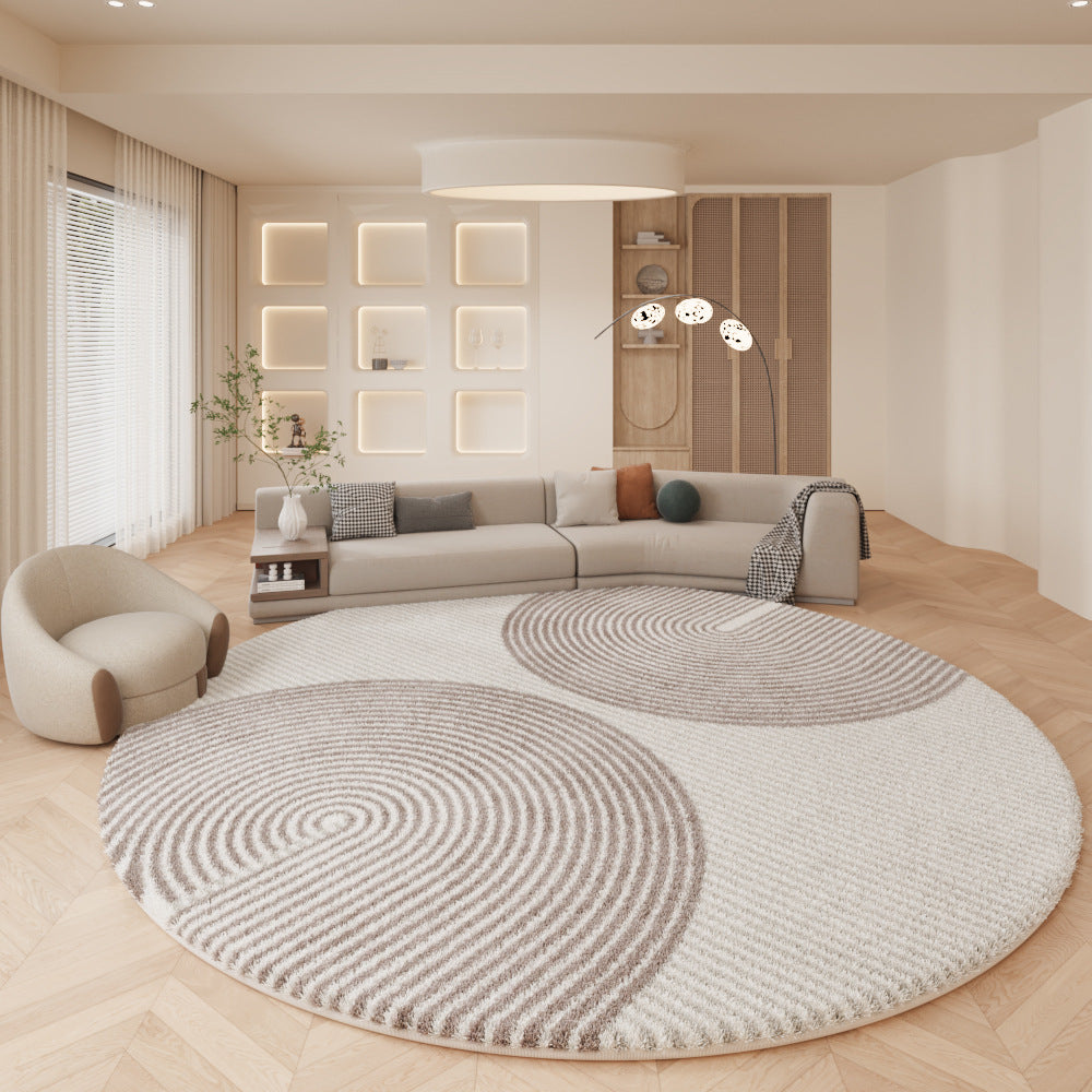 Modern Round Rug – Minimalist Nordic Design for Living Rooms