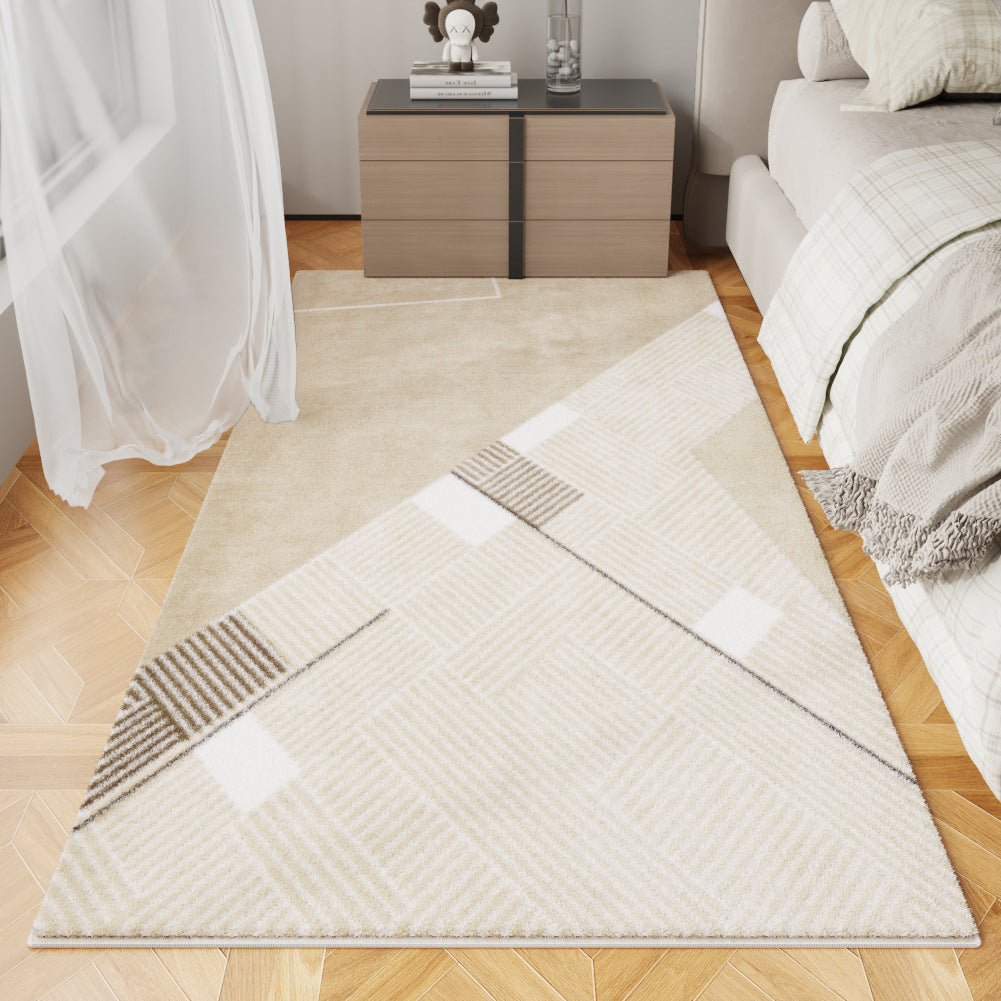 Cream Bedroom Bedside Rug – Luxe Vintage French Style Mat