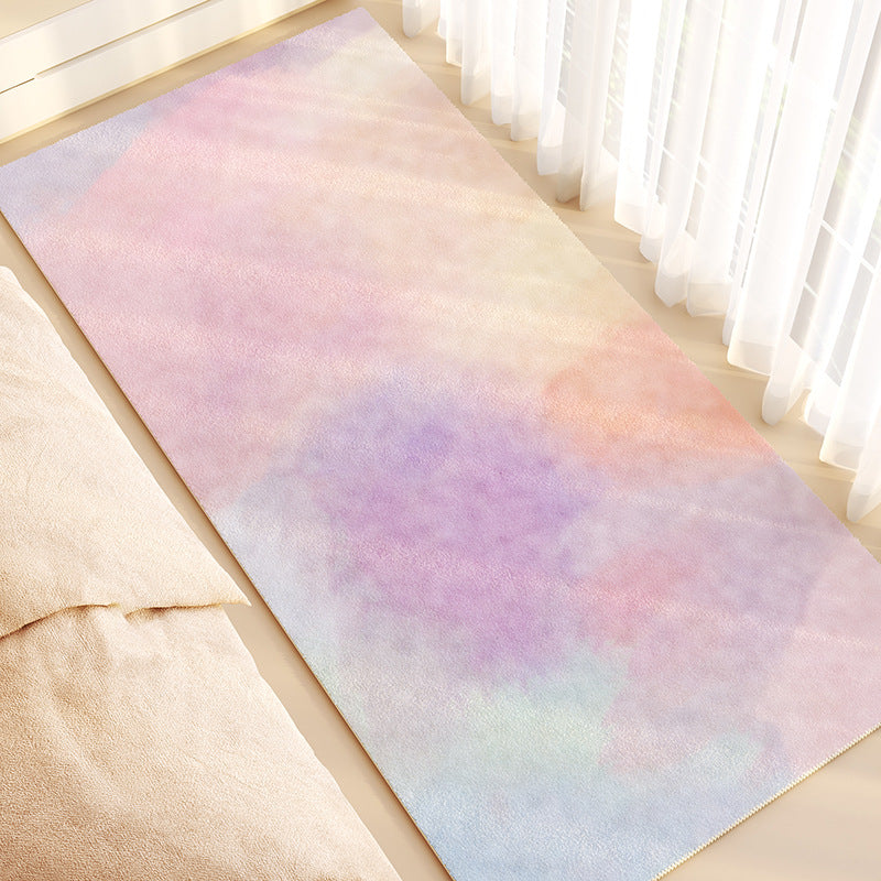 Cartoon Plush Bedside Rug – Soft & Non-Slip Kids’ Room Carpet