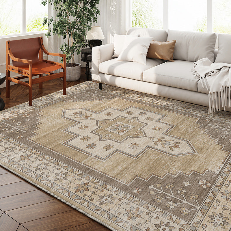 Washable Retro Rug – Faux Cashmere, Vintage Style