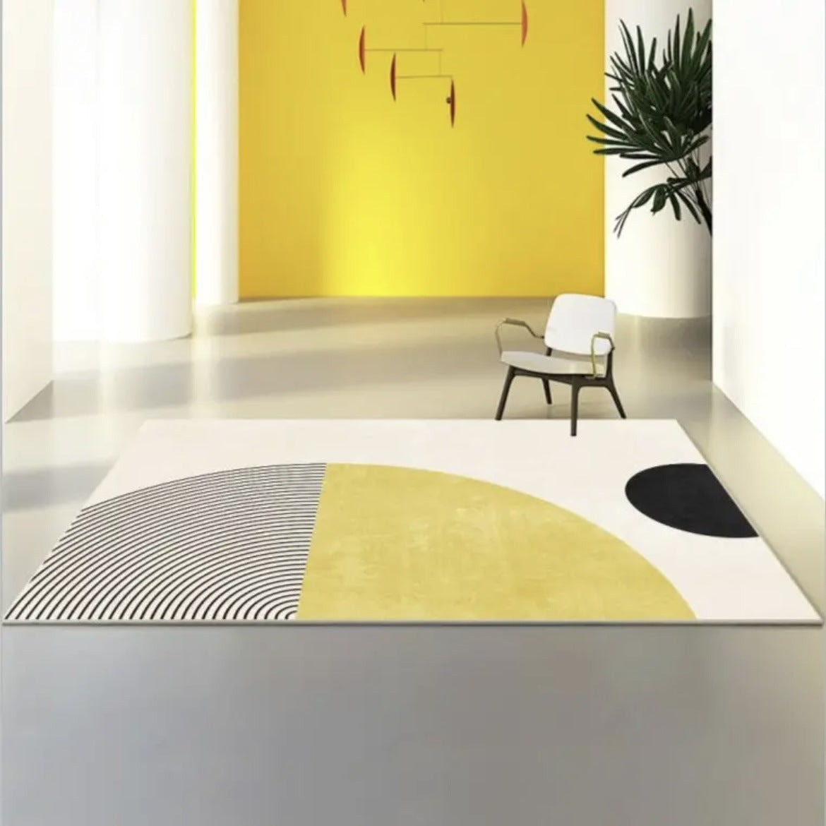 Luxury Line Geometric Rug – Wabi-Sabi Style for Living Room & Bedroom