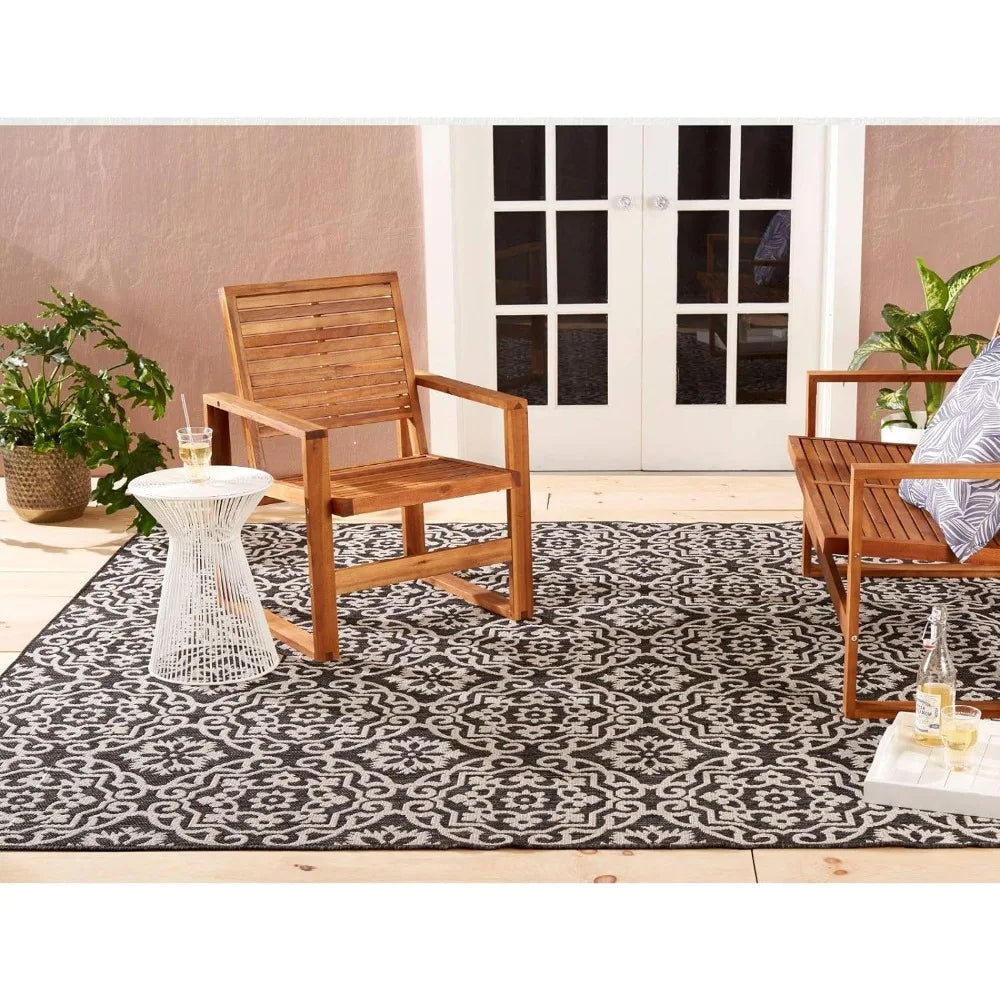 Outdoor Rug Patio Country Danica Transitional Geometric Outdoor Rug