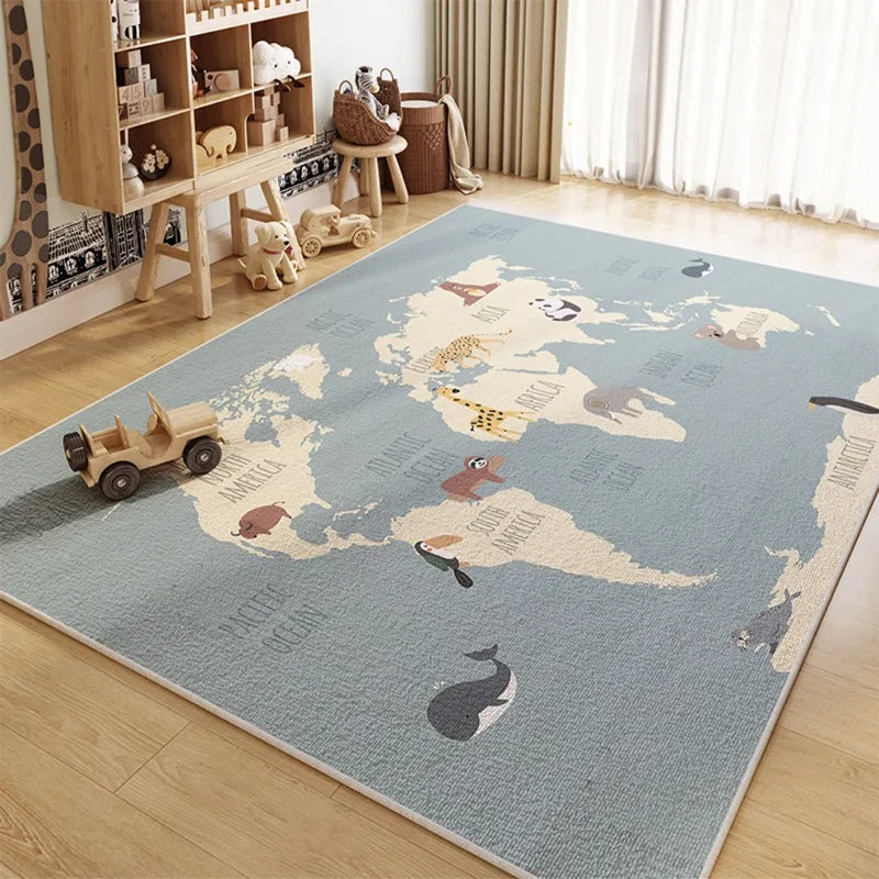 Children's cartoon animal pattern living room non-slip Rug