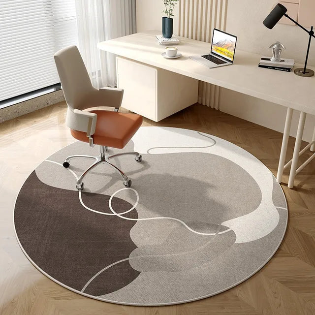 Round Study Carpet Dressing Table Desk Computer Chair Rug