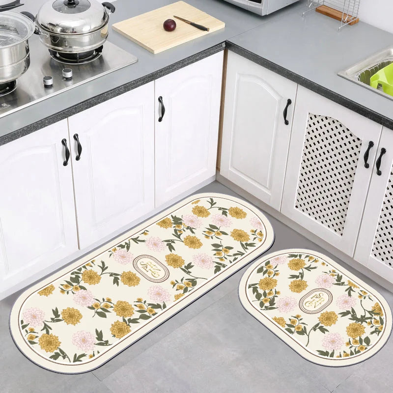 Kitchen Rug Cushioned Anti Fatigue Absorbent  Anti Slip Rug