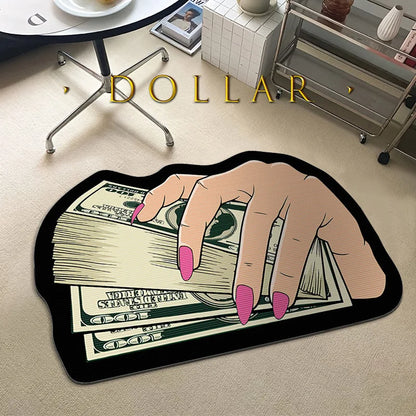 Money Cash Door Mat Creative Bath Mat Livingroom Floor Carpet